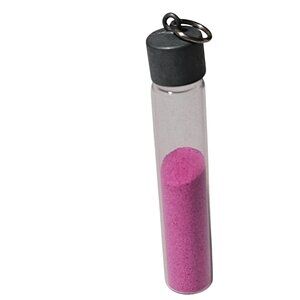 Mini Glass Vial Pendant Pink Powder Keychain Or Jewelry Accessory Craft DIY